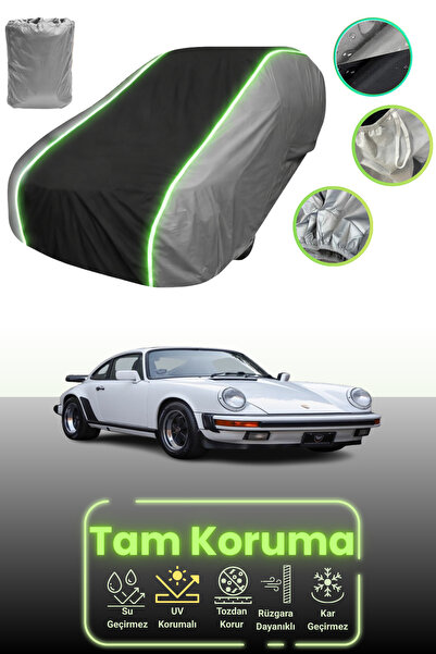 Dokaca Neo غطاء حماية متوافق مع سيارة بورش 911 كاريرا قماش مجدّل رمادي.أسود.ر...