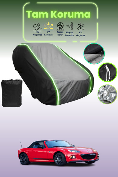 Dokaca Neo غطاء حماية متوافق مع سيارة مازدا Mx-5 / مياتا 2015 - 2021 باللون الأسود_الرمادي_الأسود النيون