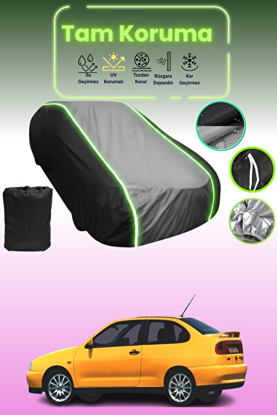 Dokaca Neo غطاء حماية متوافق مع سيارة Black_Grey_Black Neon قماش مجدّل Seat C...