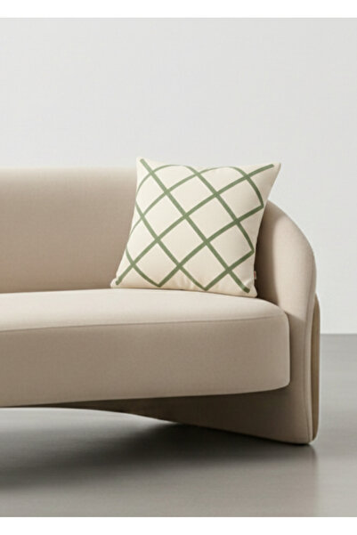 Destiva Home Buldan İşi Linear Patterned Punch Detailed Throw Pillow Cover 42X42 cm