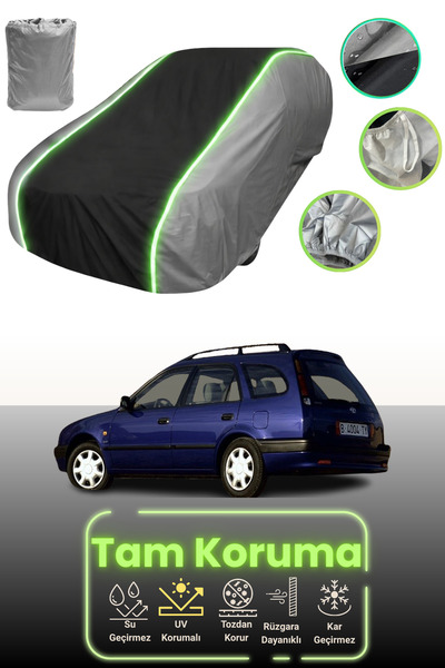 Dokaca Neo غطاء حماية للسيارة باللون الرمادي والأسود والرمادي النيون قماش مجد...