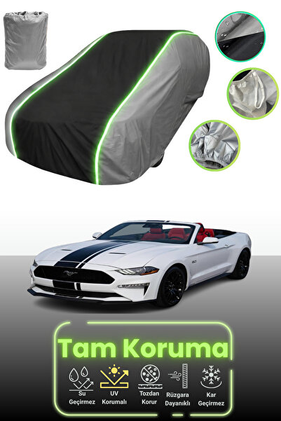 Dokaca Neo غطاء حماية للسيارة باللون الرمادي والأسود والرمادي النيون قماش مجد...