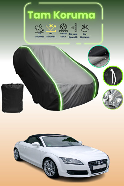 Dokaca Neo غطاء حماية متوافق مع سيارة أودي تي تي رودستر 2007 - 2014 باللون الأسود_الرمادي_الأسود النيون