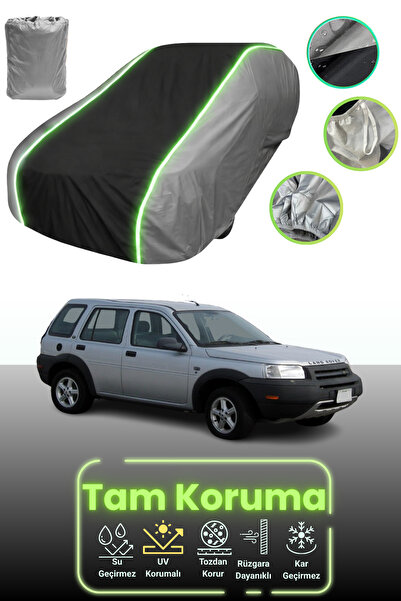 Dokaca Neo غطاء حماية للسيارة باللون الرمادي والأسود والرمادي النيون قماش مجدّل متوافق مع لاند روفر فريلاندر 1