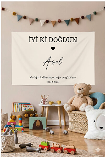 Jozia Kişiye Özel Doğum Günü Duvar Flaması / Duvar Süsü / Parti Flaması / Par...