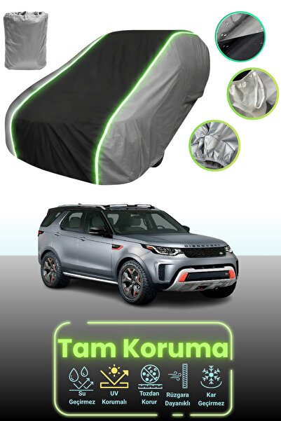 Dokaca Neo غطاء حماية متوافق مع لاند روفر ديسكفري Svx 2018 - 2021 باللون الرمادي والأسود والرمادي النيون قماش مجدّل