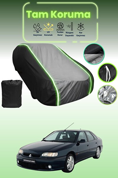 Dokaca Neo غطاء حماية متوافق مع سيارة رينو سافران قماش مجدّل باللون الأسود_ال...