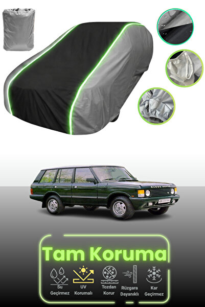 Dokaca Neo غطاء حماية للسيارة باللون الرمادي والأسود والرمادي النيون قماش مجدّل لسيارة لاند روفر رينج روفر 1988 - 1994