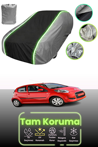 Dokaca Neo غطاء حماية للسيارة باللون الرمادي والأسود والرمادي النيون قماش مجد...