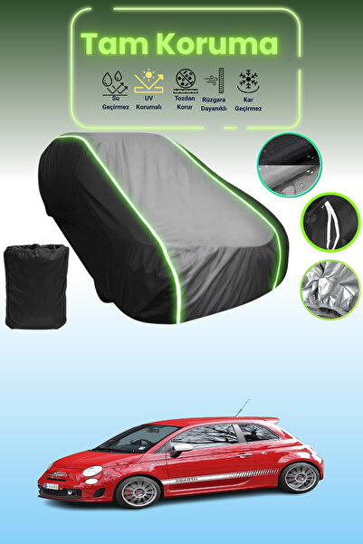 Dokaca Neo Black_Grey_Black Neon Corded Fabric Fiat 500 Abarth Esseesse 2009 ...