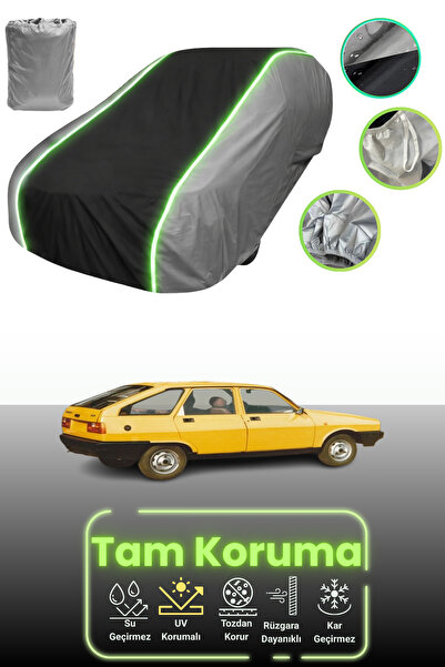 Dokaca Neo غطاء حماية للسيارة باللون الرمادي والأسود والرمادي النيون قماش مجدّل داسيا 1325 ليبرتا 1990 - 1996 متوافق مع غطاء حماية السيارة