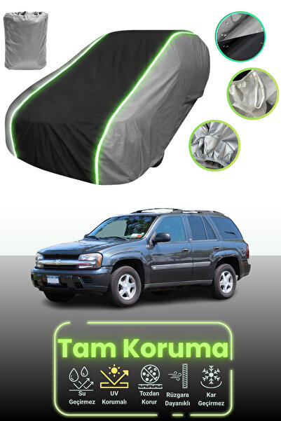 Dokaca Neo غطاء حماية للسيارة باللون الرمادي والأسود والرمادي النيون قماش مجدّل متوافق مع شيفروليه تريل بليزر 1