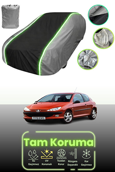 Dokaca Neo غطاء حماية للسيارة باللون الرمادي والأسود والرمادي النيون قماش مجد...