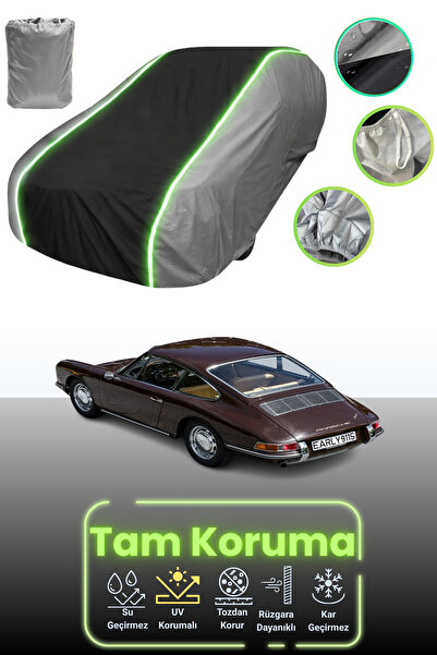 Dokaca Neo غطاء حماية للسيارة باللون الرمادي والأسود والرمادي النيون قماش مجد...