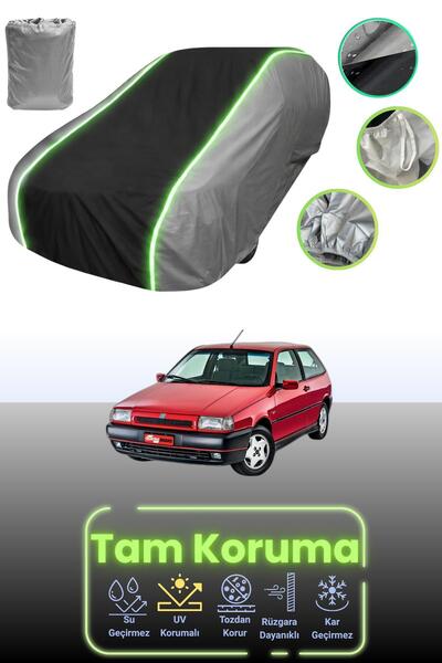 Dokaca Neo غطاء حماية للسيارة باللون الرمادي والأسود والرمادي النيون قماش مجد...