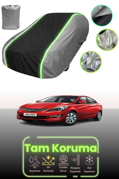 Dokaca Neo غطاء حماية للسيارة باللون الرمادي والأسود والرمادي النيون قماش مجد...