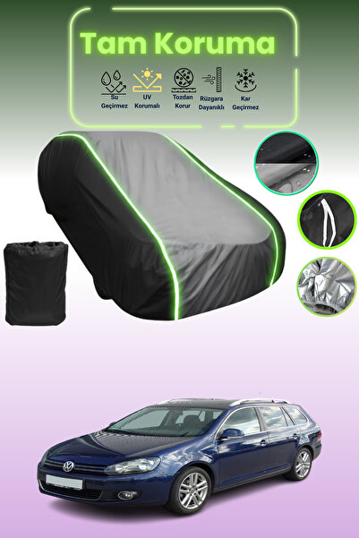 Dokaca Neo Black_Grey_Black Neon Corded Fabric Volkswagen Golf 6 Variant Comp...