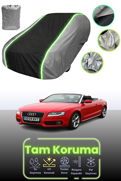 Dokaca Neo غطاء حماية للسيارة باللون الرمادي والأسود والرمادي النيون قماش مجد...