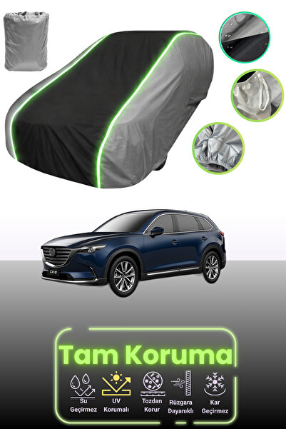 Dokaca Neo غطاء حماية للسيارة باللون الرمادي والأسود والرمادي النيون قماش مجد...