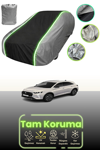 Dokaca Neo غطاء حماية للسيارة باللون الرمادي والأسود والرمادي النيون قماش مجد...