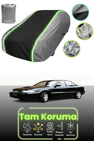 Dokaca Neo غطاء حماية للسيارة باللون الرمادي والأسود والرمادي النيون قماش مجد...