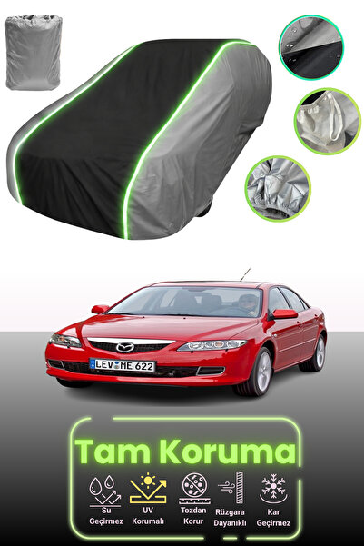 Dokaca Neo غطاء حماية للسيارة باللون الرمادي والأسود والرمادي النيون قماش مجد...