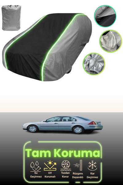 Dokaca Neo غطاء حماية للسيارة باللون الرمادي والأسود والرمادي النيون قماش مجد...