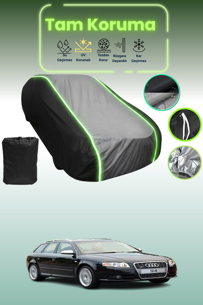 Dokaca Neo غطاء حماية متوافق مع سيارة أودي S4 أفانت 2006 - 2007 باللون الأسود_الرمادي_الأسود النيون