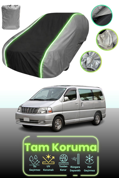 Dokaca Neo غطاء حماية للسيارة باللون الرمادي والأسود والرمادي النيون قماش مجد...