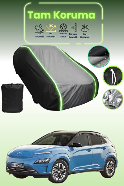 Dokaca Neo غطاء حماية متوافق مع سيارة هيونداي كونا قماش مجدّل باللون الأسود_ا...