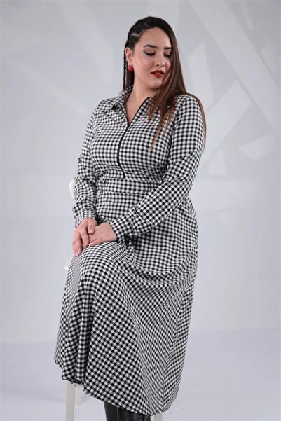 Roxxlen 121719 Rochie albă Pitikare pentru femei, mărime mare