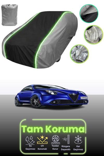 Dokaca Neo غطاء حماية للسيارة باللون الرمادي والأسود والرمادي النيون قماش مجد...