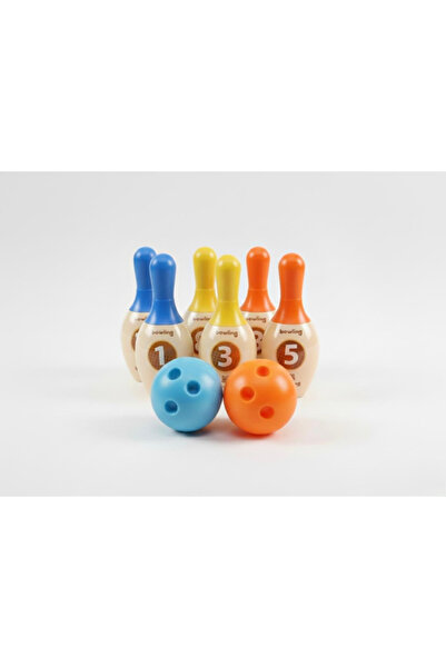 TOY LAND مجموعة لعبة البولينج للأطفال - دبابيس بولينج ملونة مرقمة مع كرة - 8 قطع