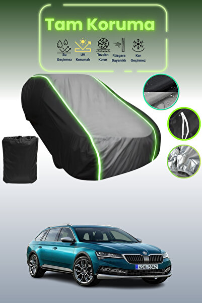 Dokaca Neo غطاء حماية متوافق مع سيارة سكودا سوبرب سكاوت 2019 - 2021 باللون ال...