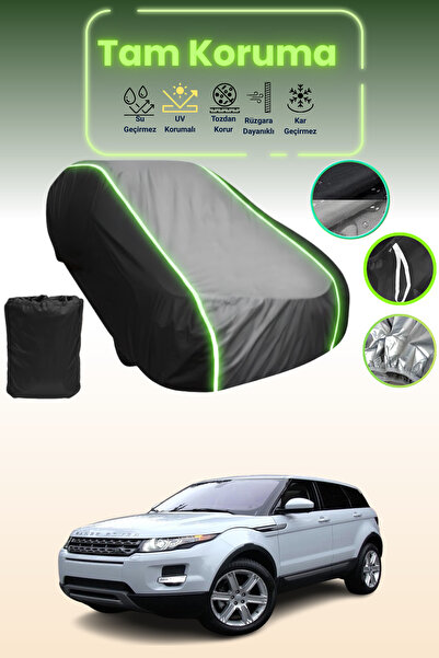 Dokaca Neo غطاء حماية متوافق مع سيارة لاند روفر رينج روفر إيفوك قماش مجدّل باللون الأسود_الرمادي_الأسود النيون