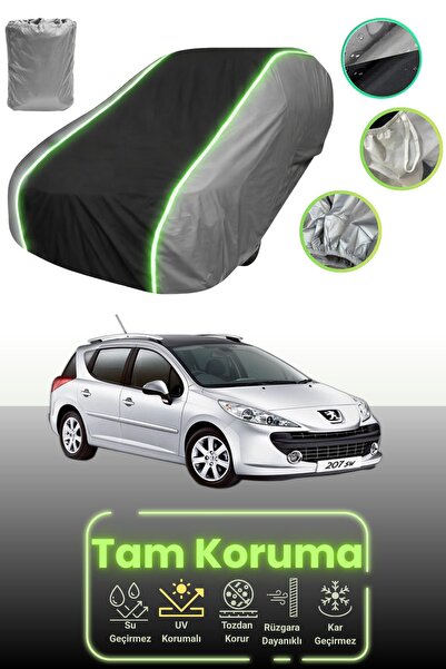 Dokaca Neo Grey.Black.Grey Neon Corded Fabric Peugeot 207 Sw Outdoor 2008 - 2...