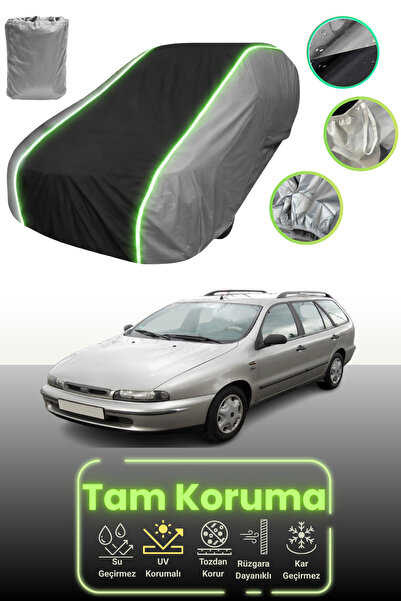 Dokaca Neo غطاء حماية للسيارة باللون الرمادي والأسود والرمادي النيون قماش مجدّل متوافق مع سيارة فيات ماريا ويكند 1996 - 2002