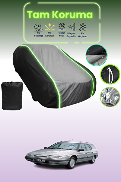 Dokaca Neo غطاء حماية متوافق مع سيارة سيتروين إكس إم بريك قماش مجدّل باللون الأسود_الرمادي_الأسود النيون