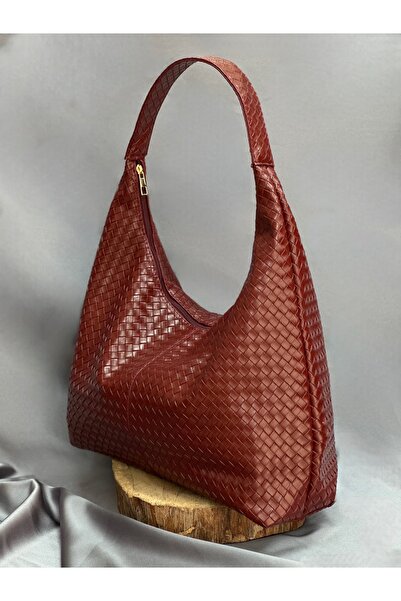 BENAHOLL Women's Bag Liva Knitted Detailed Thick Strap Hand and Shoulder Bag-...