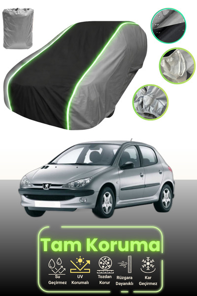 Dokaca Neo غطاء حماية للسيارة باللون الرمادي والأسود والرمادي النيون قماش مجد...