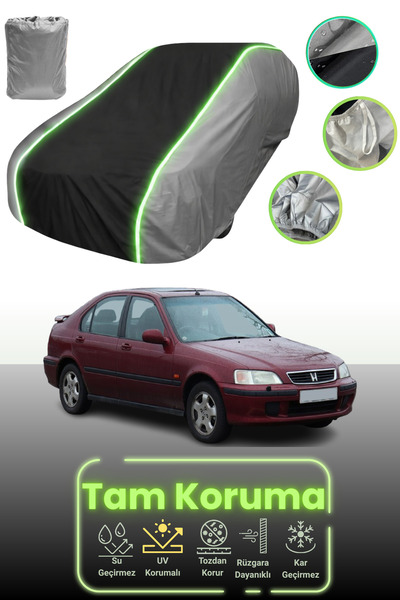 Dokaca Neo غطاء حماية للسيارة باللون الرمادي والأسود والرمادي النيون قماش مجد...