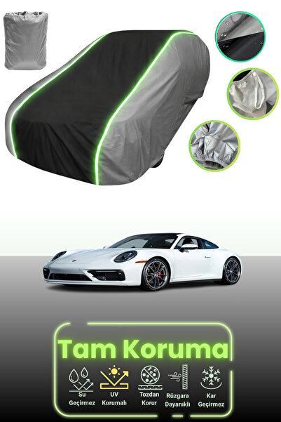 Dokaca Neo غطاء حماية للسيارة باللون الرمادي والأسود والرمادي النيون قماش مجد...