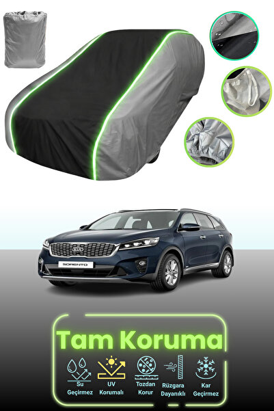 Dokaca Neo غطاء حماية للسيارة باللون الرمادي والأسود والرمادي النيون قماش مجد...