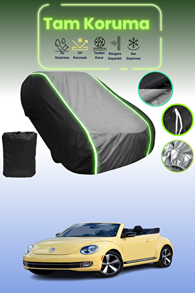 Dokaca Neo غطاء حماية متوافق مع سيارة فولكس فاجن بيتل كابريوليه قماش مجدّل با...