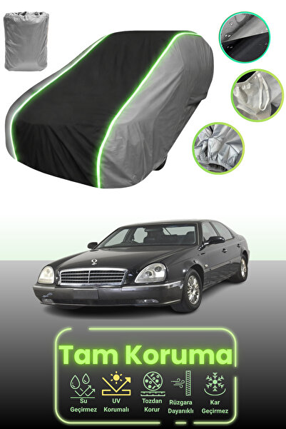 Dokaca Neo غطاء حماية للسيارة باللون الرمادي والأسود والرمادي النيون قماش مجد...