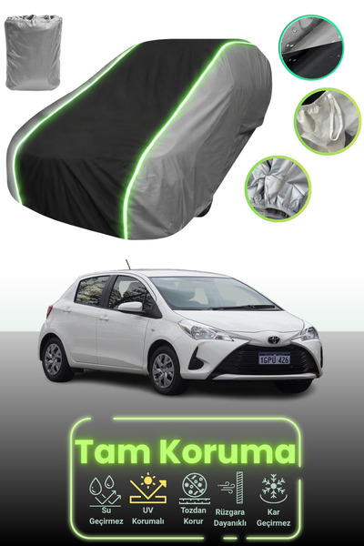 Dokaca Neo غطاء حماية للسيارة باللون الرمادي والأسود والرمادي النيون قماش مجد...