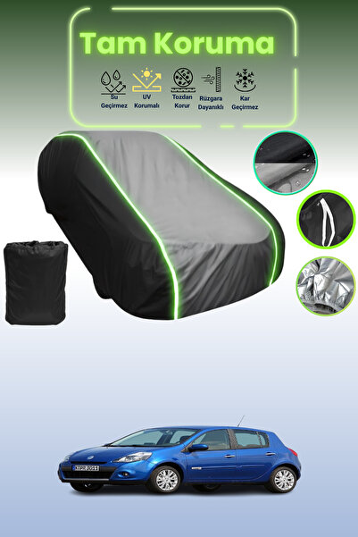 Dokaca Neo غطاء حماية متوافق مع سيارة رينو كليو ذات قماش مجدّل أبواب من 2009 ...