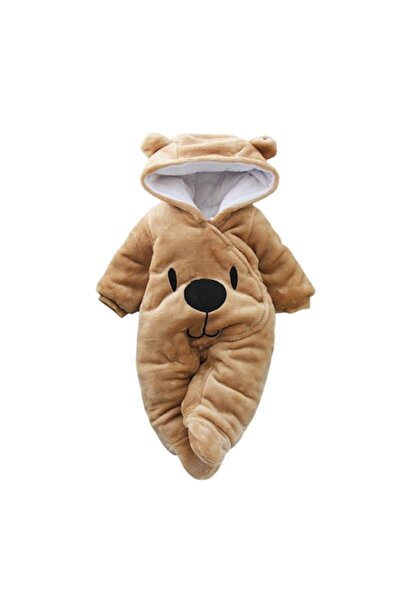 NEO Fluffy Swaddling Blanket for Babies NEO™ 6-9 Months, Winter, Warm, Bear Shape, Brown