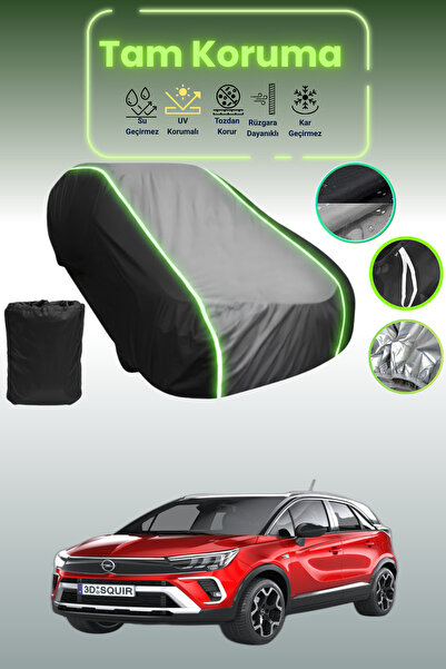 Dokaca Neo غطاء حماية متوافق مع سيارة أوبل كروسلاند قماش مجدّل باللون الأسود_...