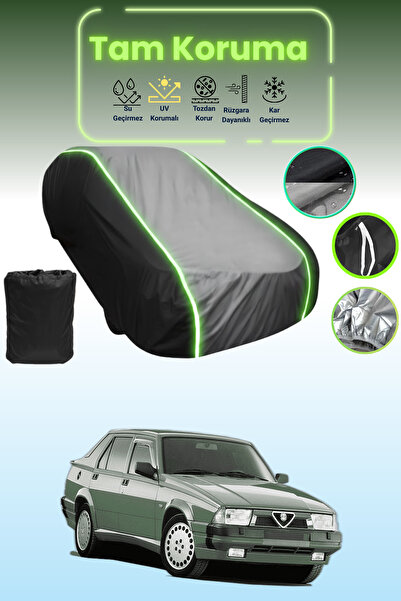 Dokaca Neo غطاء حماية متوافق مع سيارة ألفا روميو 75 باللون الأسود_الرمادي_الأ...